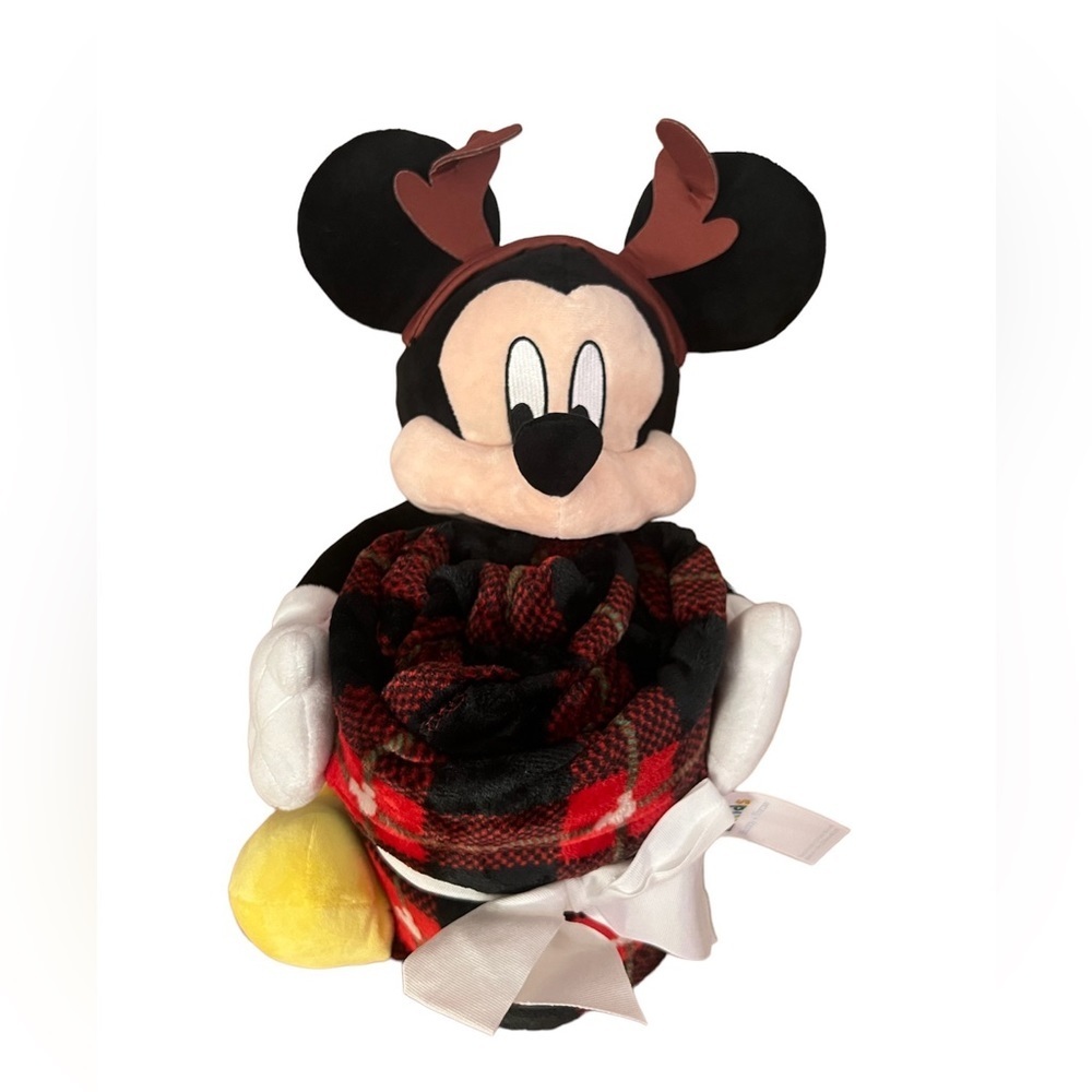 NWT Disney Mickey Mouse Christmas Buddy+Throw